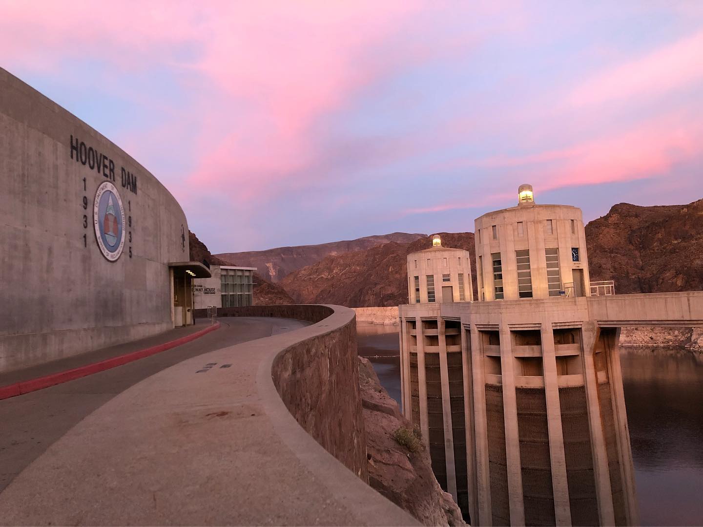 On Top of the Hoover Dam (November 2018). • It’s so cool to me that you can be in two different time zones at once! •