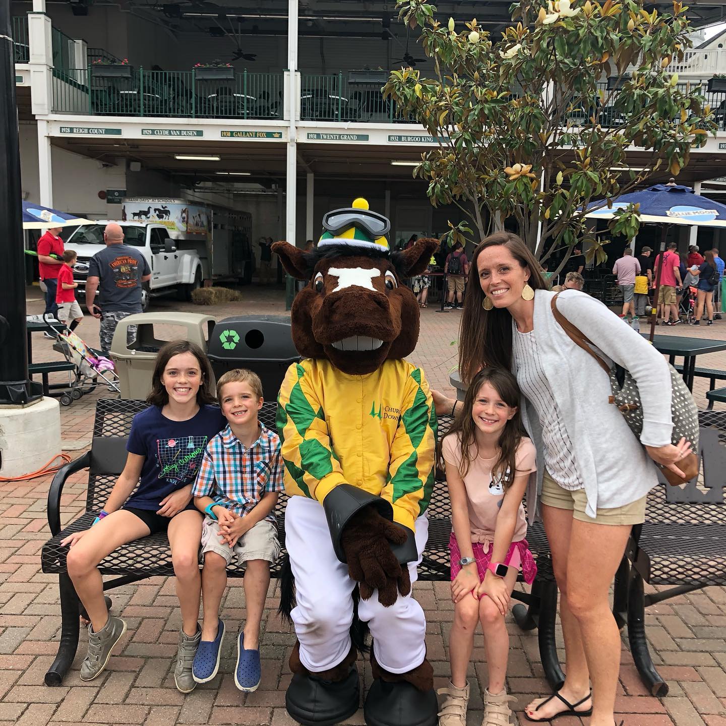 one-thing-that-was-on-my-kentucky-bucket-list-was-to-see-horse-racing-at-churchill-downs-home-of-the One thing that was on my Kentucky Bucket List was to see horse racing at Churchill Downs (home of the KY Derby). • We got so lucky that the day we planned to be there was their Family Fun Day! • Not only did we get to see horse racing, but also participate in a ton of awesome kid activities too! It was such an cool way to experience this neat part of Louisville culture! • We also stayed at a state park just across the state line in Indiana which made getting to and from Louisville super easy. • 2 more states checked off our list! •