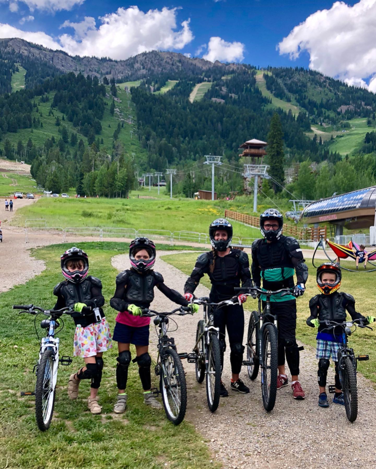 jackson-hole-grand-adventure-park-•-when-we-were-in-the-grand-tetons-we-did-an-early-b-day-celebra Jackson Hole Grand Adventure Park • When we were in the Grand Tetons we did an early b-day celebration for Hannah here at the adventure park. • We paid for the Family Grand Adventure pass and it was totally worth it! • We don’t do a ton of touristy things on the road because we travel somewhere new each week. But birthdays are a big deal in our family and what better way to celebrate than with some new outdoor adventure! • The pass gave us UNLIMITED ACCESS to mountain biking, the bungee trampoline, the climbing wall, ropes course, Gondola, tram, and bike chair lifts! • We got there early and did everything we could on the mountain all day long! It was definitely a birthday celebration to remember! • Also, check out these awesome pads we got to wear while mountain biking. Hannah said I looked like Black Widow, which of course totally made my day 😀! •
