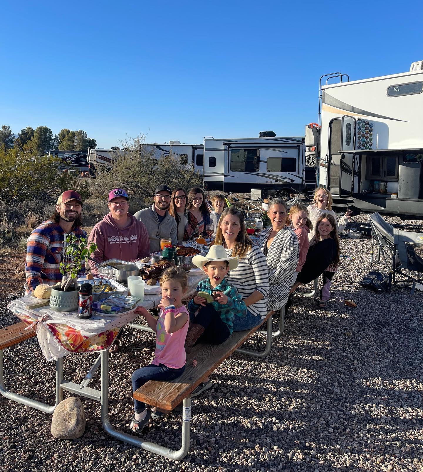 we-had-a-great-thanksgiving-with-old-and-new-friends-this-year.-we-were-able-to-make-all-of-our-favo We had a great Thanksgiving with old and new friends this year. We were able to make all of our favorites in the rv with some serious planning and the help of the instapot and Ninja Foodi. We of course missed being with family but we’re grateful for the good company of friends! Hope everyone had a wonderful holiday and is enjoying some tasty leftovers this weekend! With ️, The Hinsons . . . . . . .